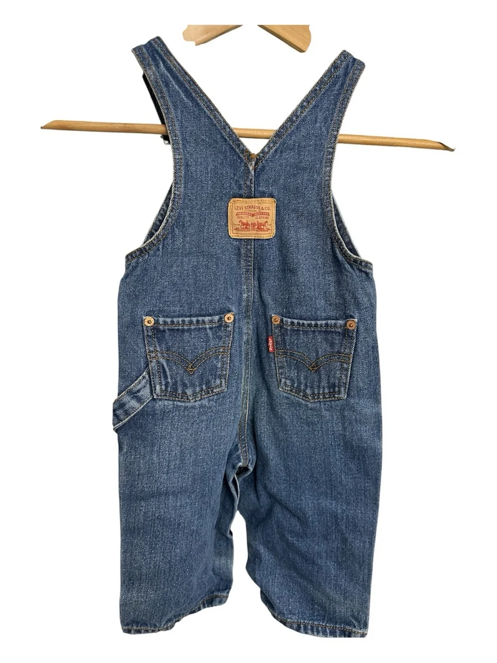 Levi's Classic Indigo Kids Denim Overalls-Size 18M